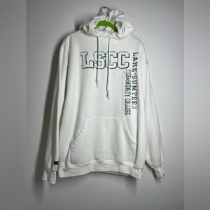 Jansport Lake-Sumter Community College Pullover Hoodie White Green Size L